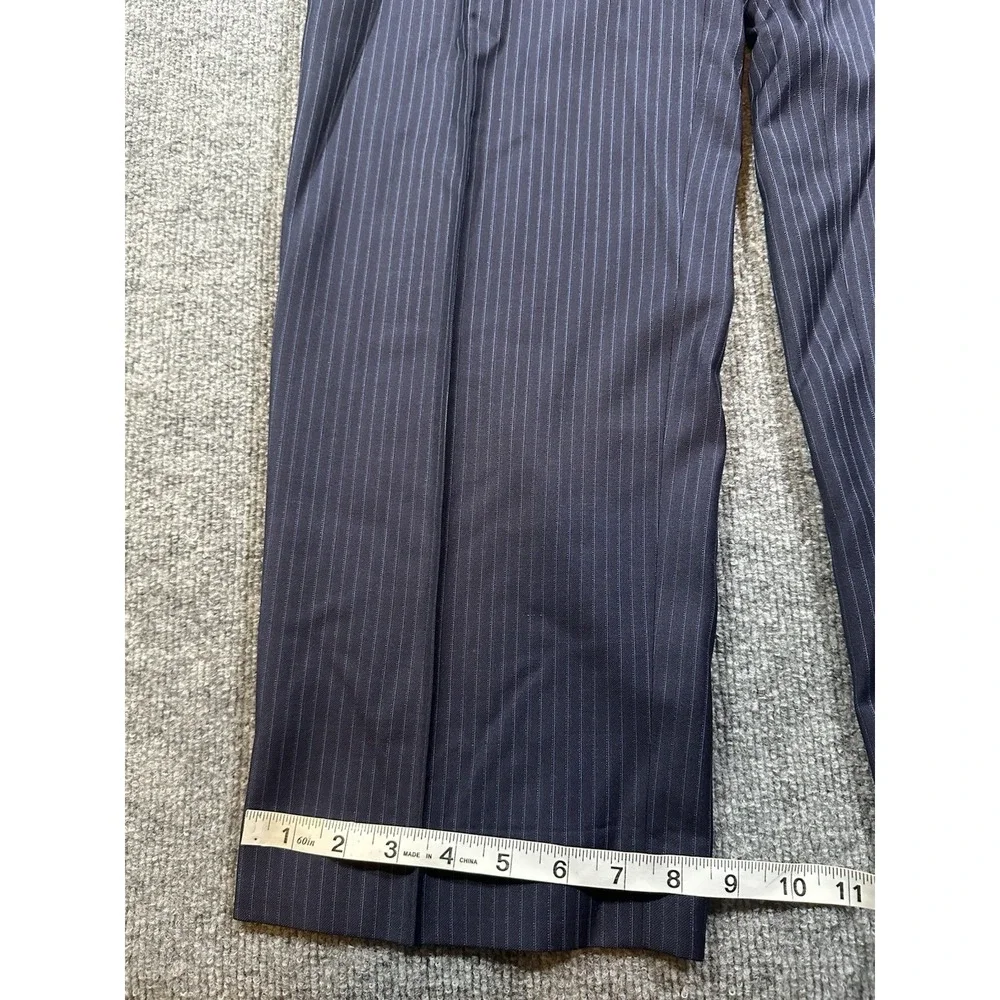 Daniel Cremiux X Loro Piana Mens Suit 40R Blazer 33x31 Slacks Blue Pinstripe